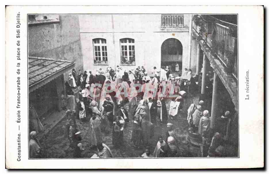 Französisch-arabische Schule — Pause — Constantine, Platz von Sidi Djellis