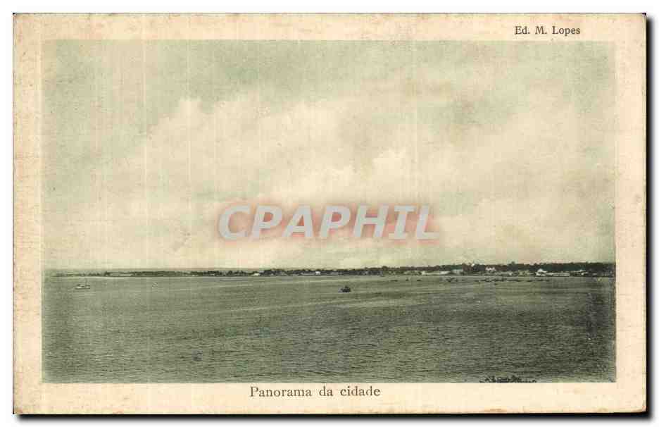 CPA Panorama da Cidade Sao Thome