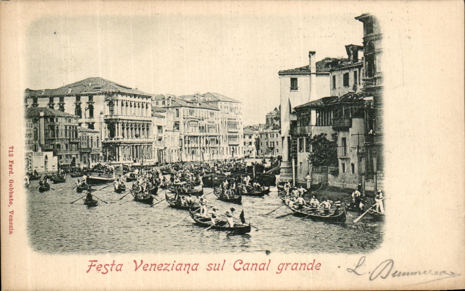 CPA Festa Veneziana sul Canal Grande 