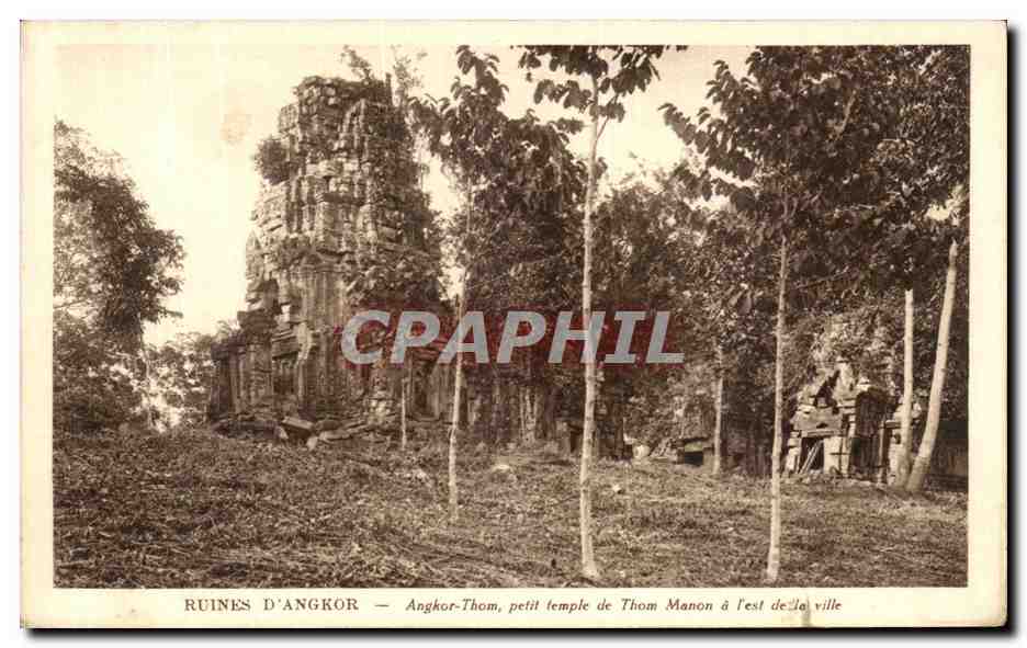 CPA Ruines D Angkor Angkor Thom Petit temple de Thom Manon l est detail de l est de la ville Ville
