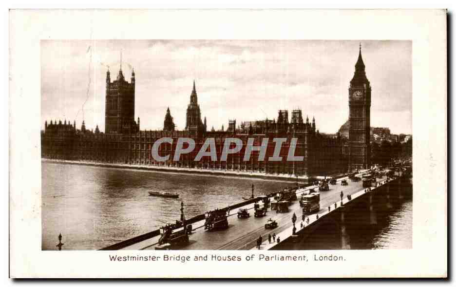 CPA Westminster Bridge and Houses of Parliment London