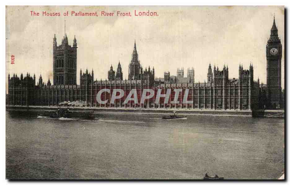 CPA The Houses of Parliment River Front London
