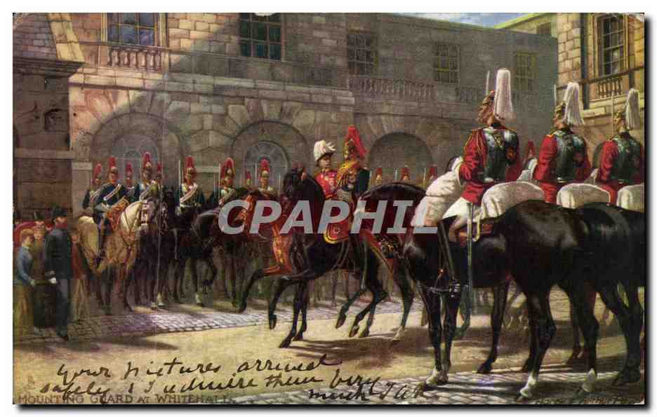 CPA Mounting Guard At Whitehall London Militaria