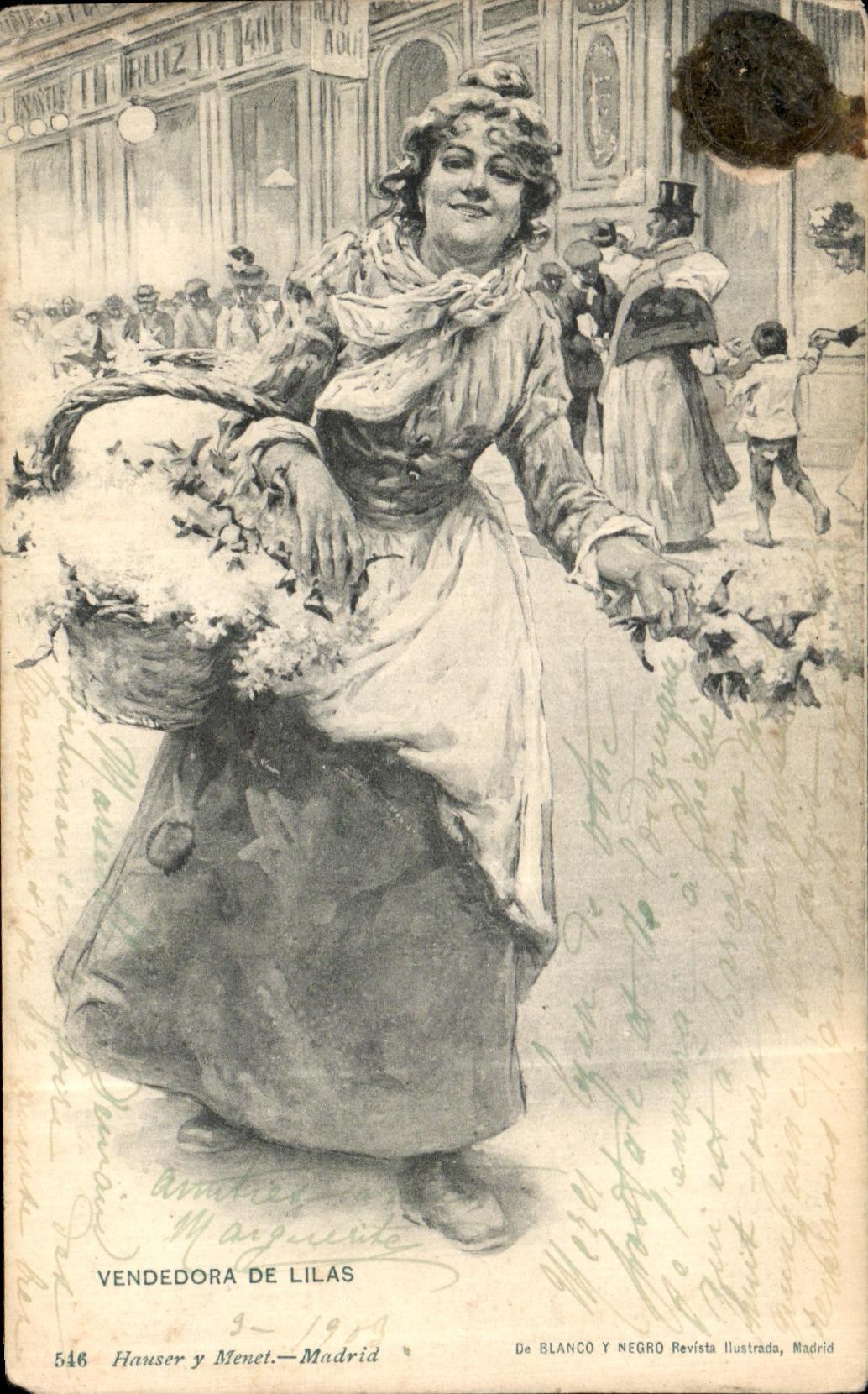 CPA Vendedora De Lilas Vendeuses de fleurs 