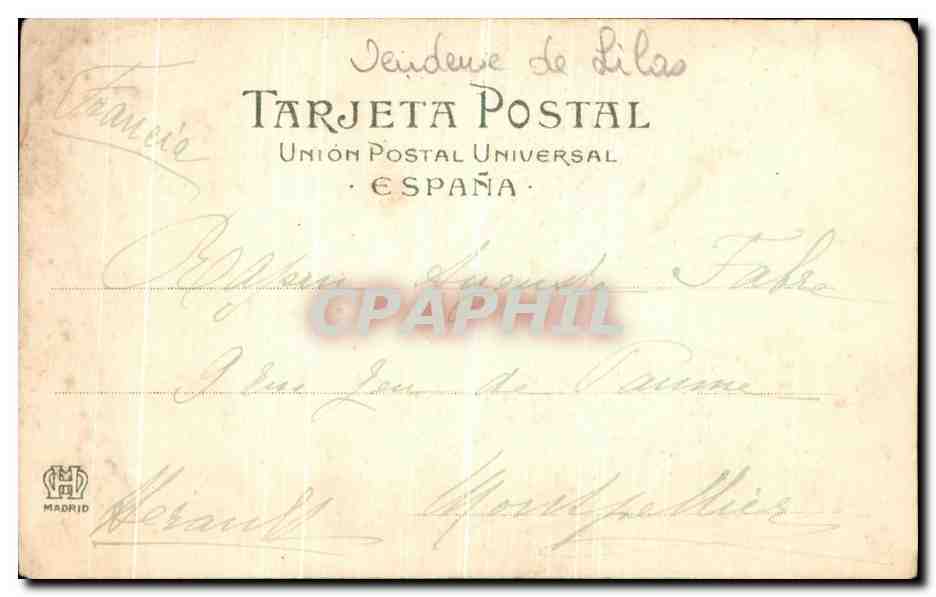 CPA Vendedora De Lilas Vendeuses de fleurs  — Rückseite