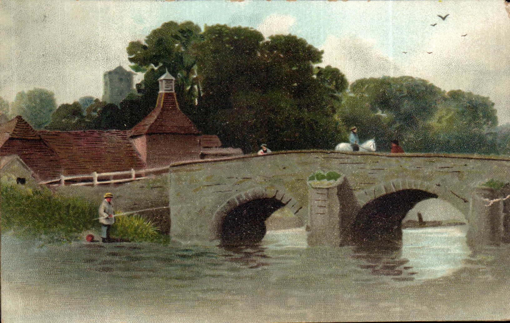 CPA Pont pecheur