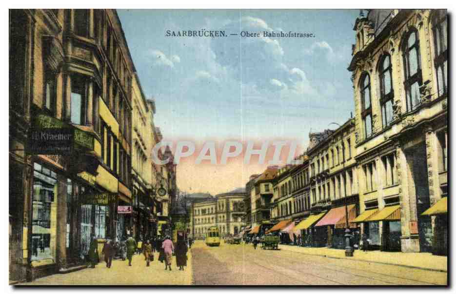 CPA Saarbrucken Obere Bahnhofstrasse