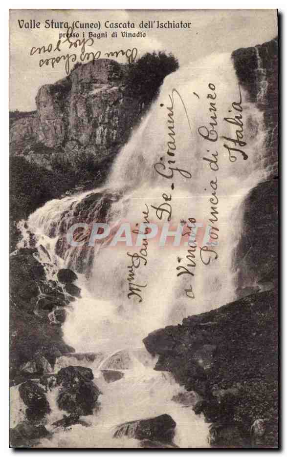 CPA Valle Stura Cascata Dell Ischiator 