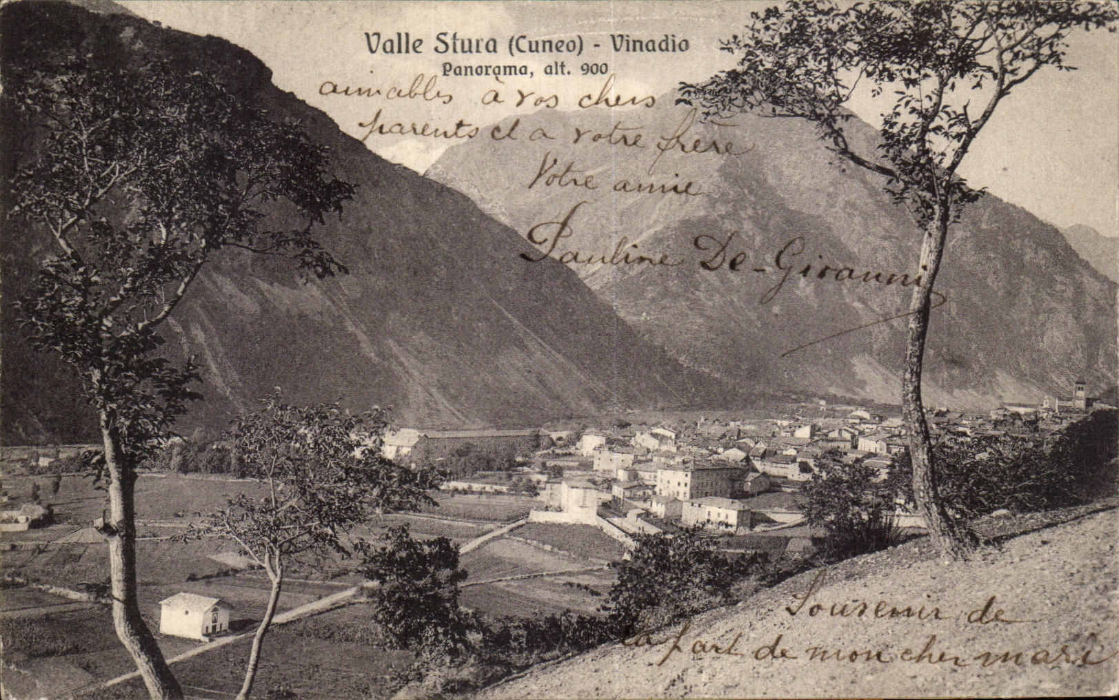 CPA Valle Stura Cuneo Vinadio Panorama 