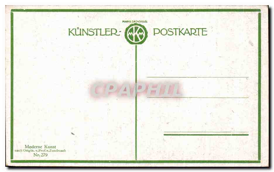 CPA Prof Von Zumbusch Enfant — Verso
