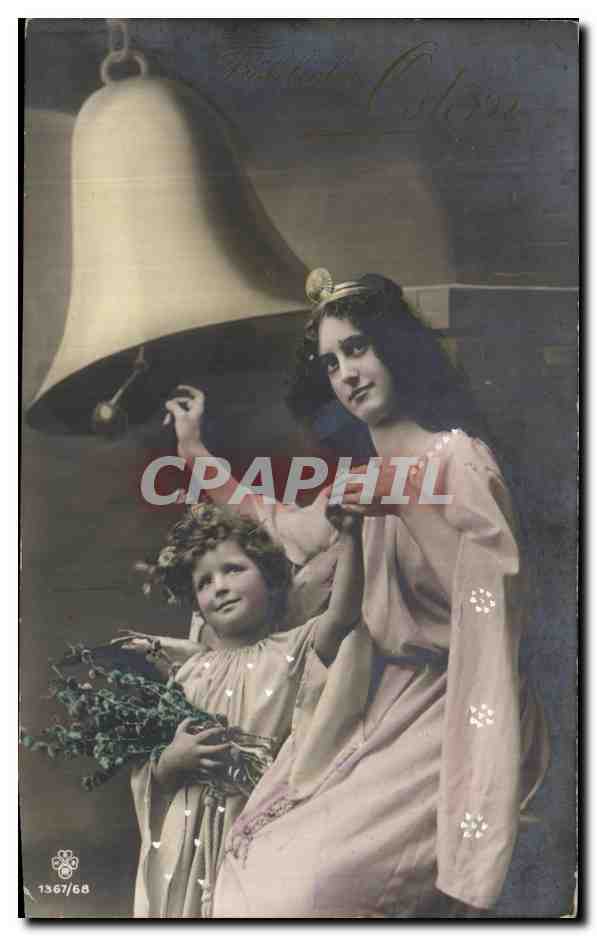 Fête de la Paix — Femme et enfant devant une grande cloche — éditeur C. L. 1367/68