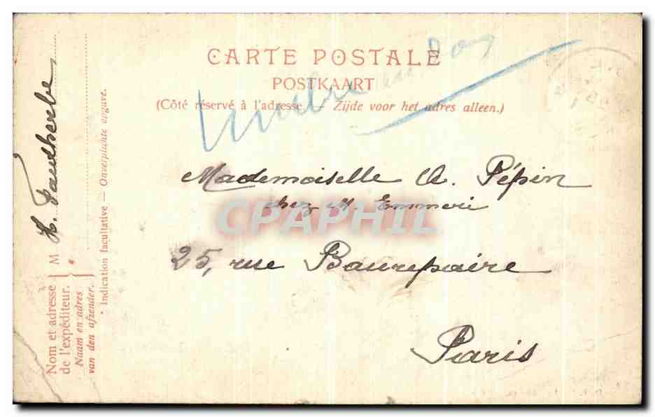CPA Tournai Goe Place et Eglise St Quentin — Rückseite