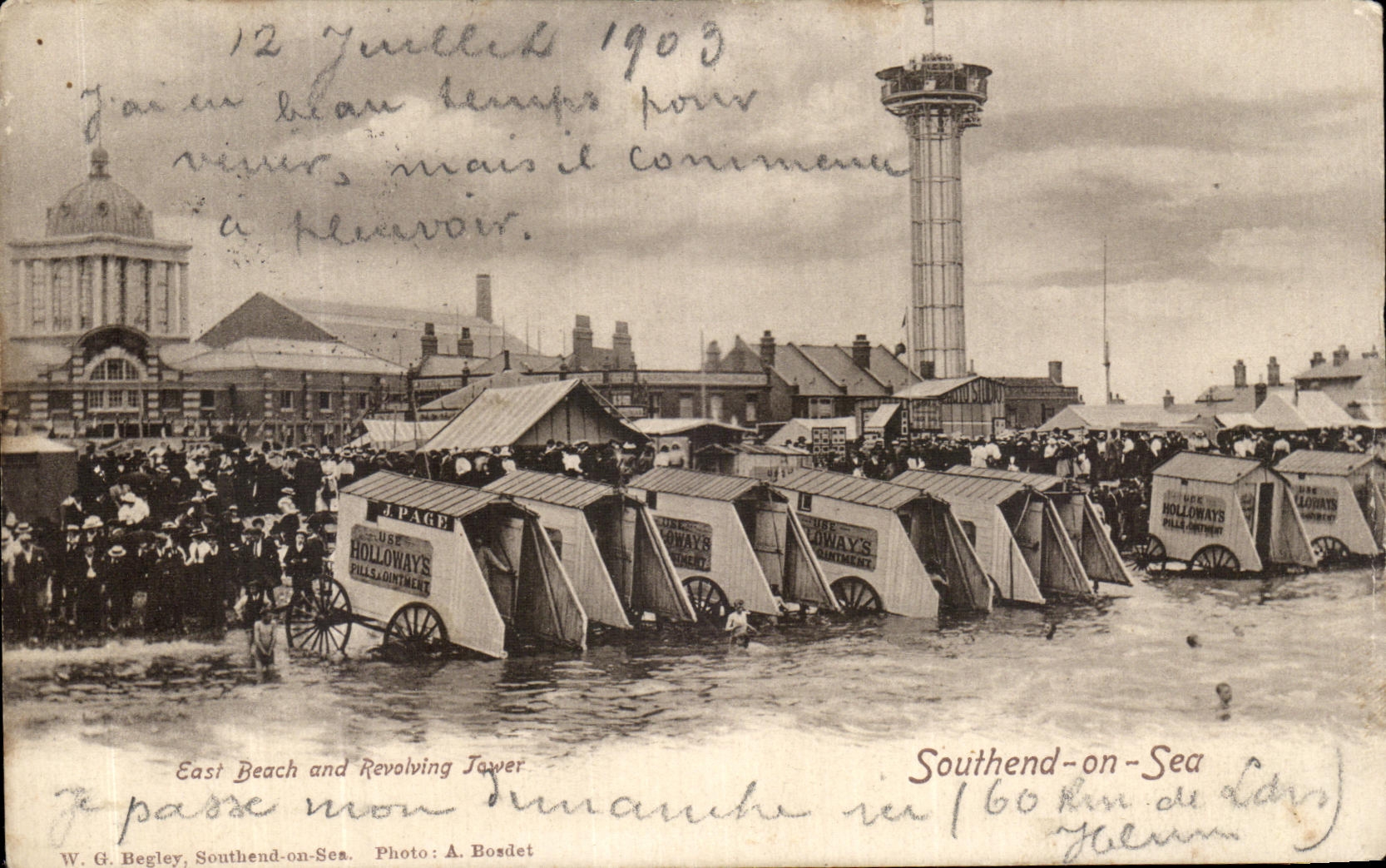 CPA Southend on Sea East beach and revolving Tower