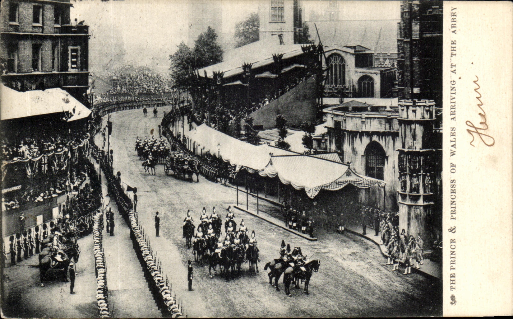 CPA The Prince Princess Of Wales Arriving At The Abbey London 