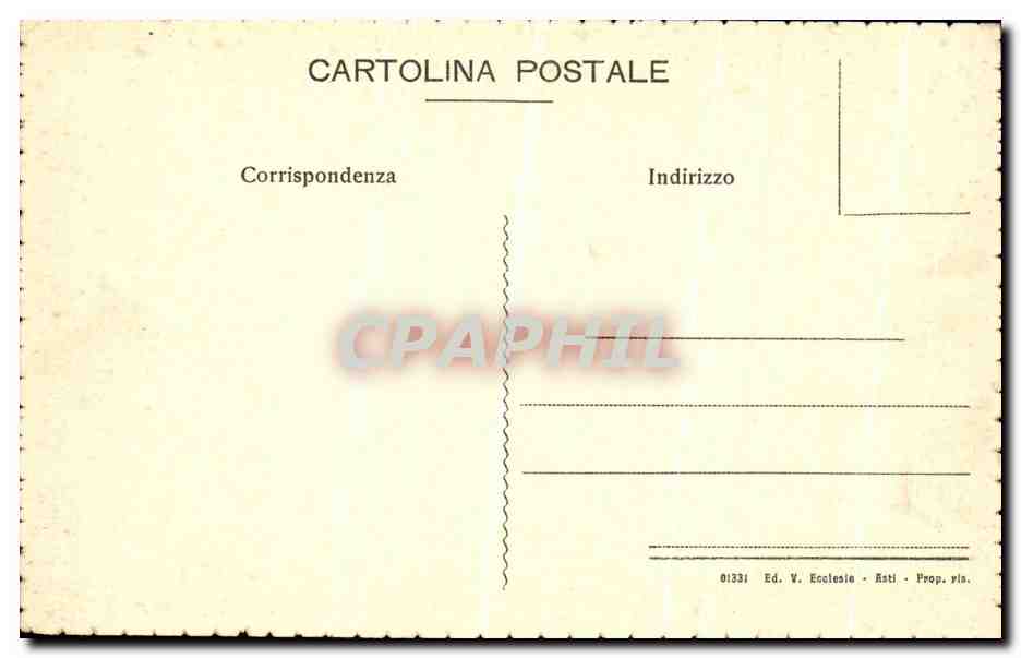 CPA Torino Castello Feudale Salla da Pranzo — Rückseite