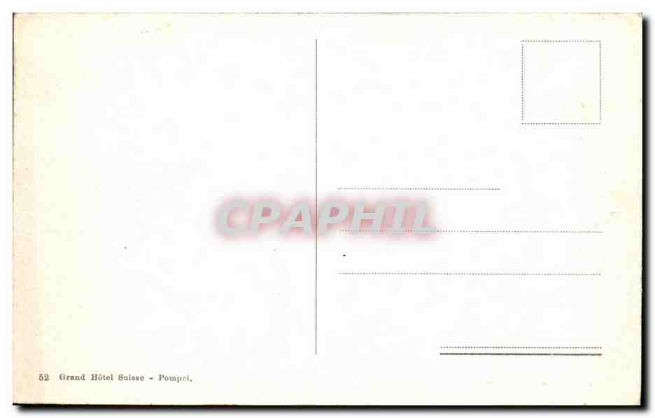 CPA Pompei Casa di Pansa — Rückseite