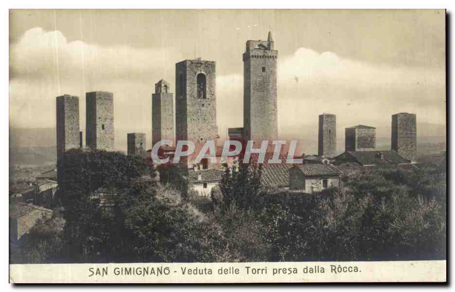 CPA San Gimignano Veduta della Torri Presa dalla Rocca