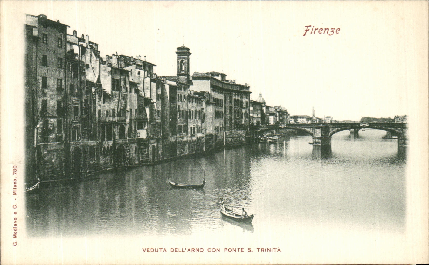 CPA Firenze Veduta Dell Arnd Con Ponte S Trinita