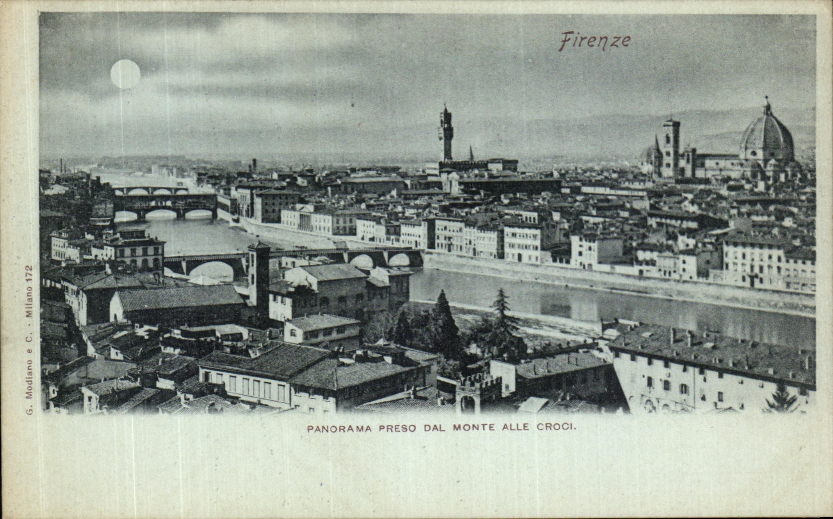 CPA Firenze Panorama Precso Dal Monte Alle Croci 