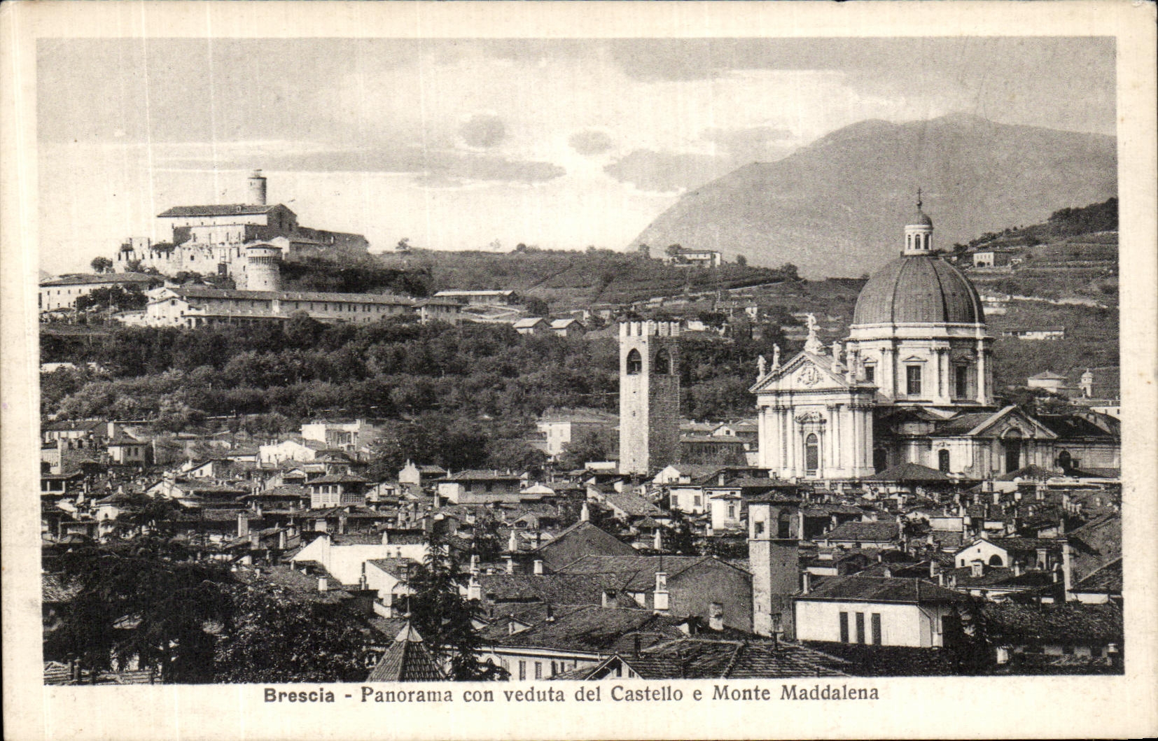 CPA Brescia Panorama Con Veduta del Castello e Monte Maddalena