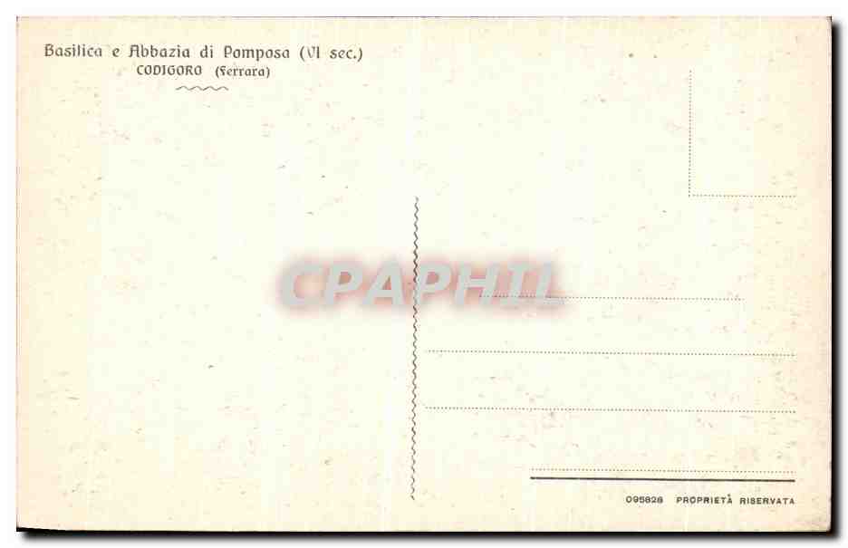CPA Pamposa Paliotto di Sarcofago Bizantino — Rückseite