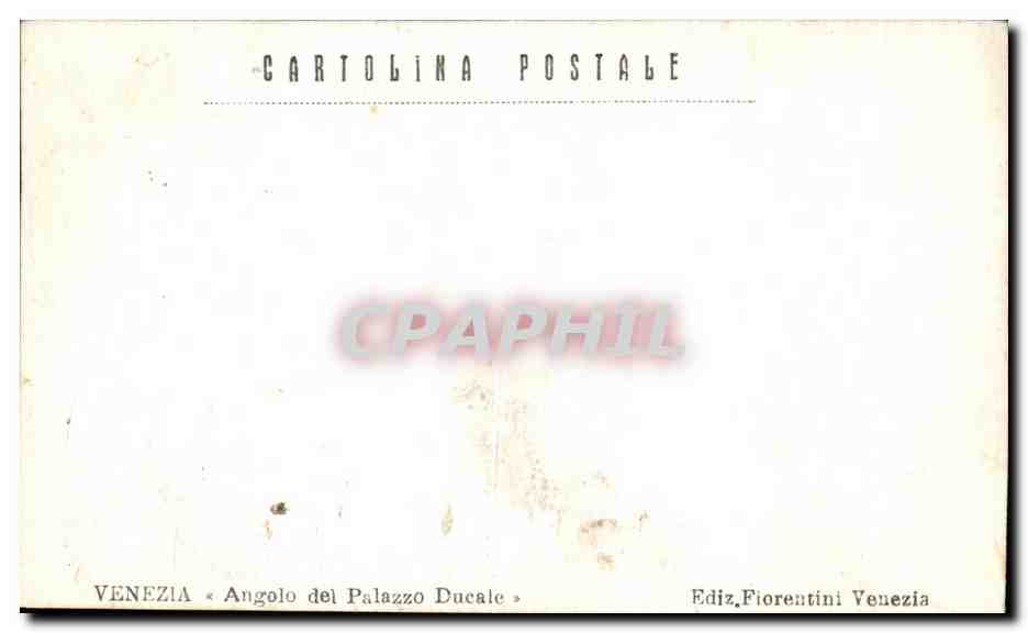 CPA Venezia Angolo del Palazzo ducale  — Rückseite