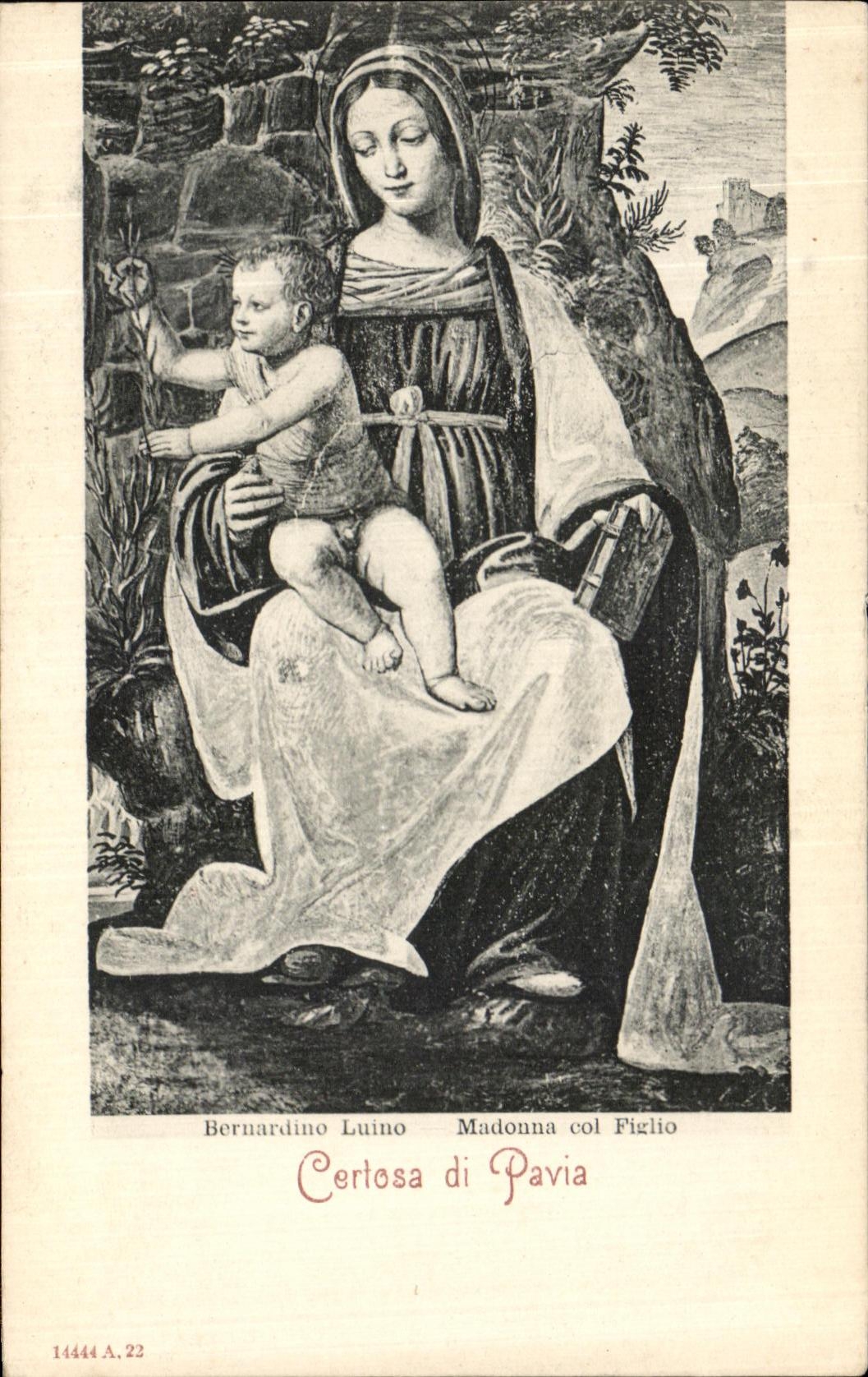 CPA Cortosa di Pavia Bernadino Luino Madonna col Figlio