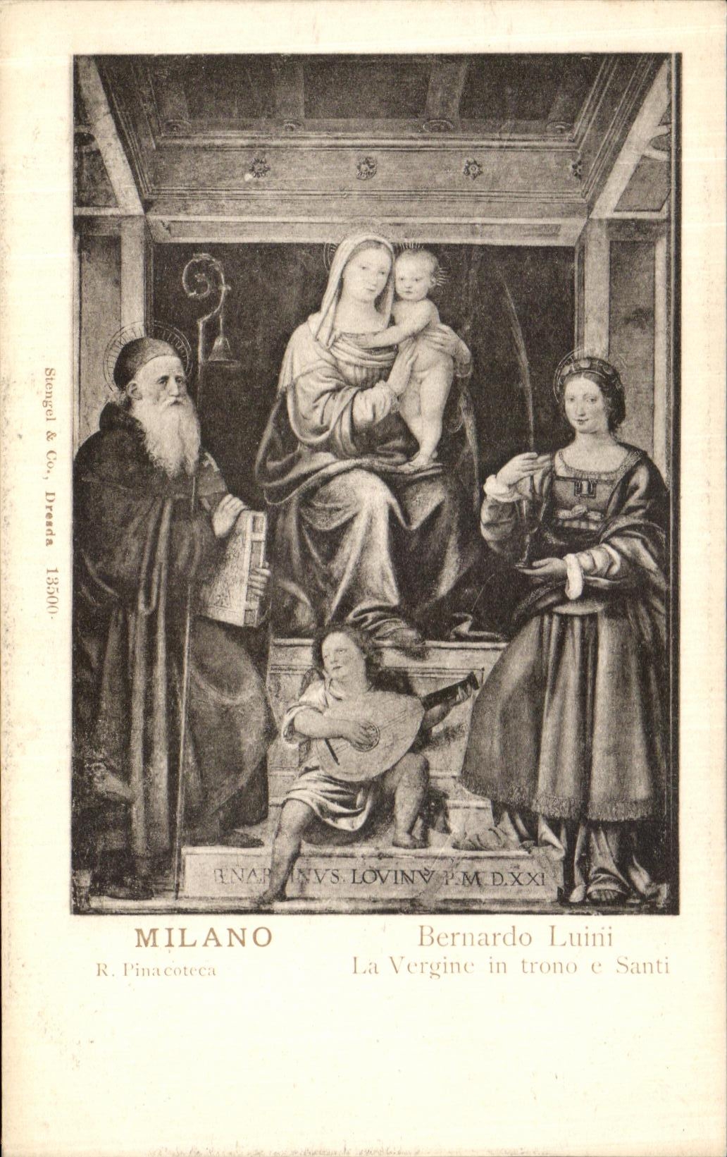 CPA Milano Bernardo Luini La Vergine in trono e Santi