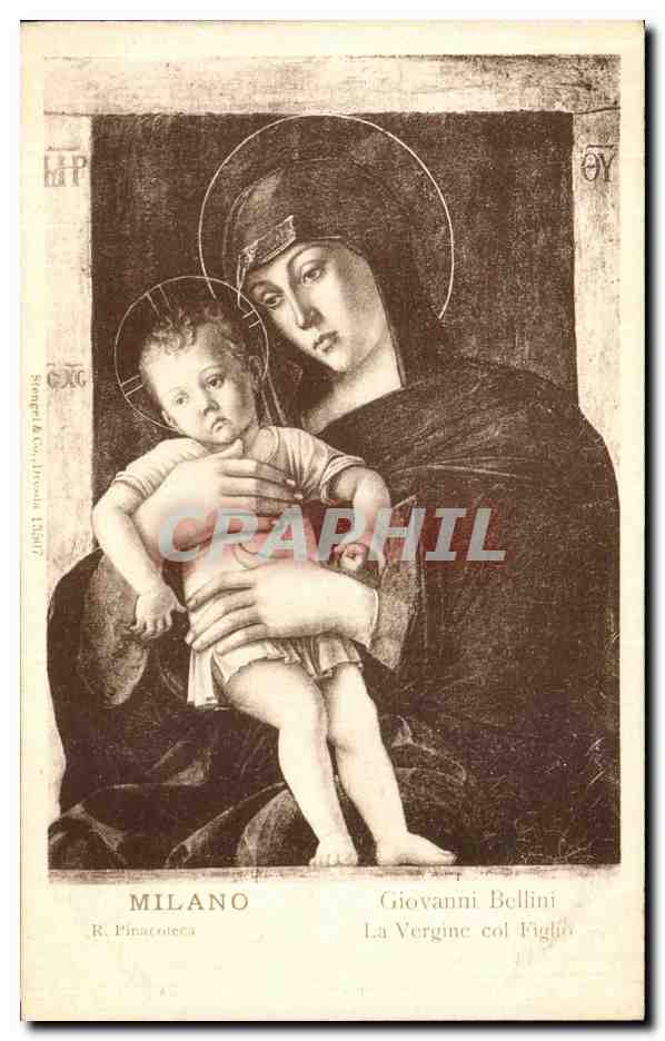 CPA Milano Giovanni Bellini La Vergine col Figlio