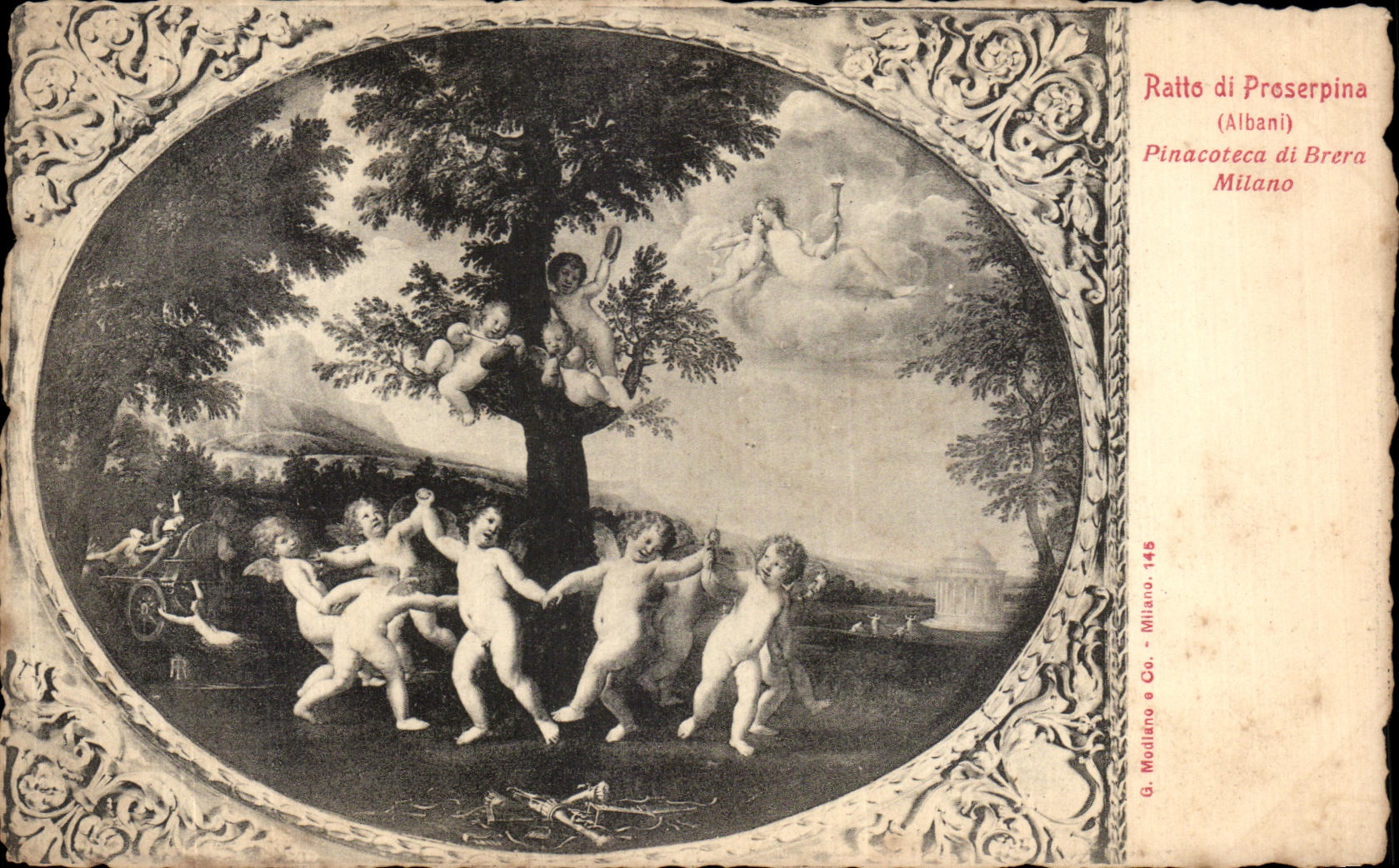 CPA Milano Rattio di Proserpina Pinacoteca di Brera Milano