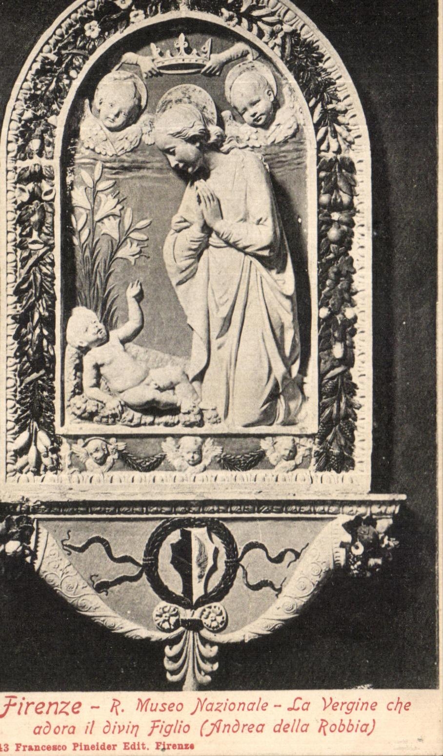 CPA Firenze Museo Nazionale La Vergine Che Figilo Andrea della Robbia