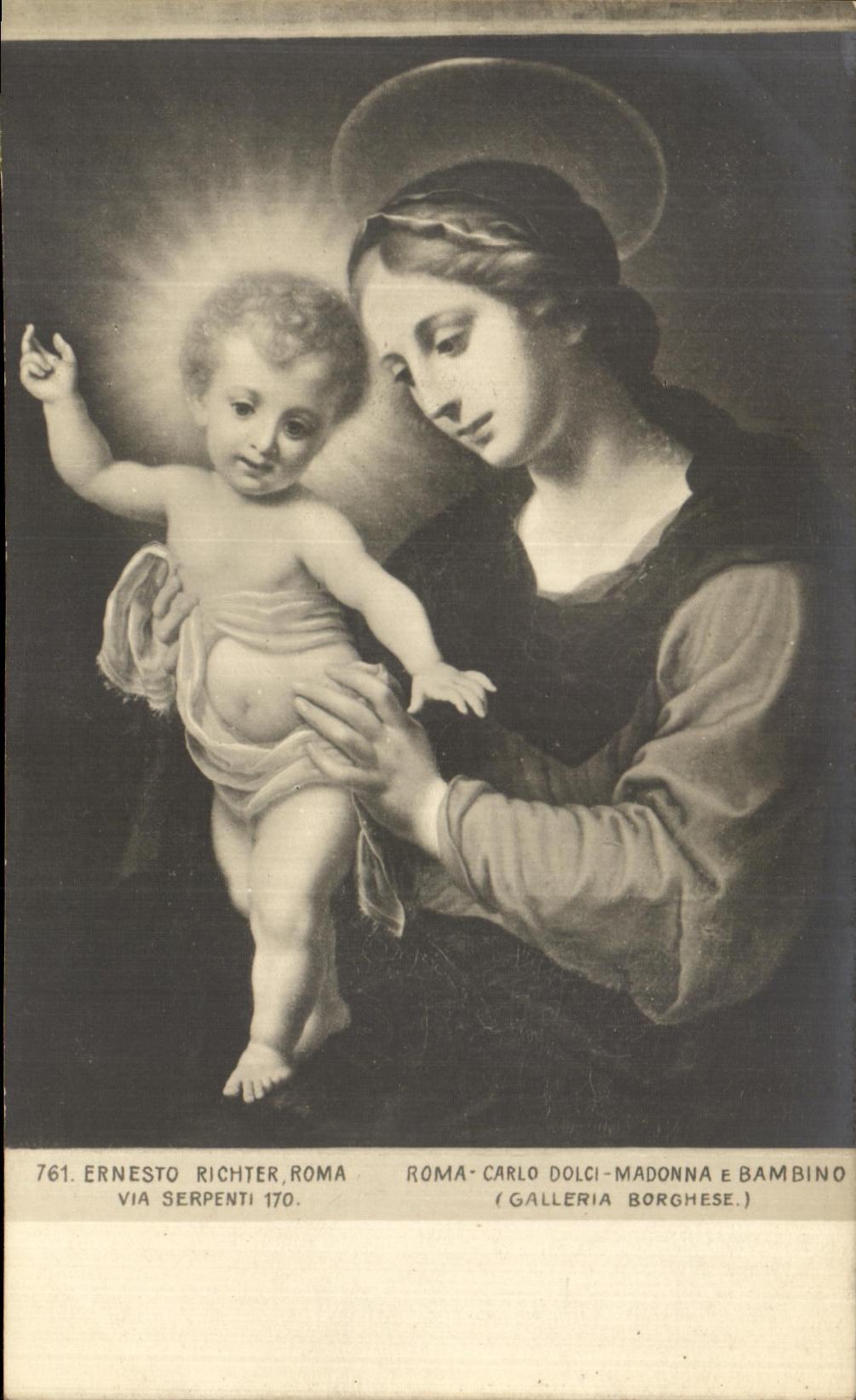 CPA Ernesto Richter Roma Roma Carlo Dolci Madonna E Bambino