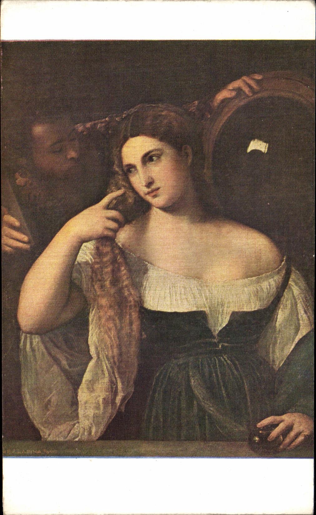 CPA Musee du Louvre Paris Vecelli dit Le titien Alphonse de Ferrare et laure de Dianti