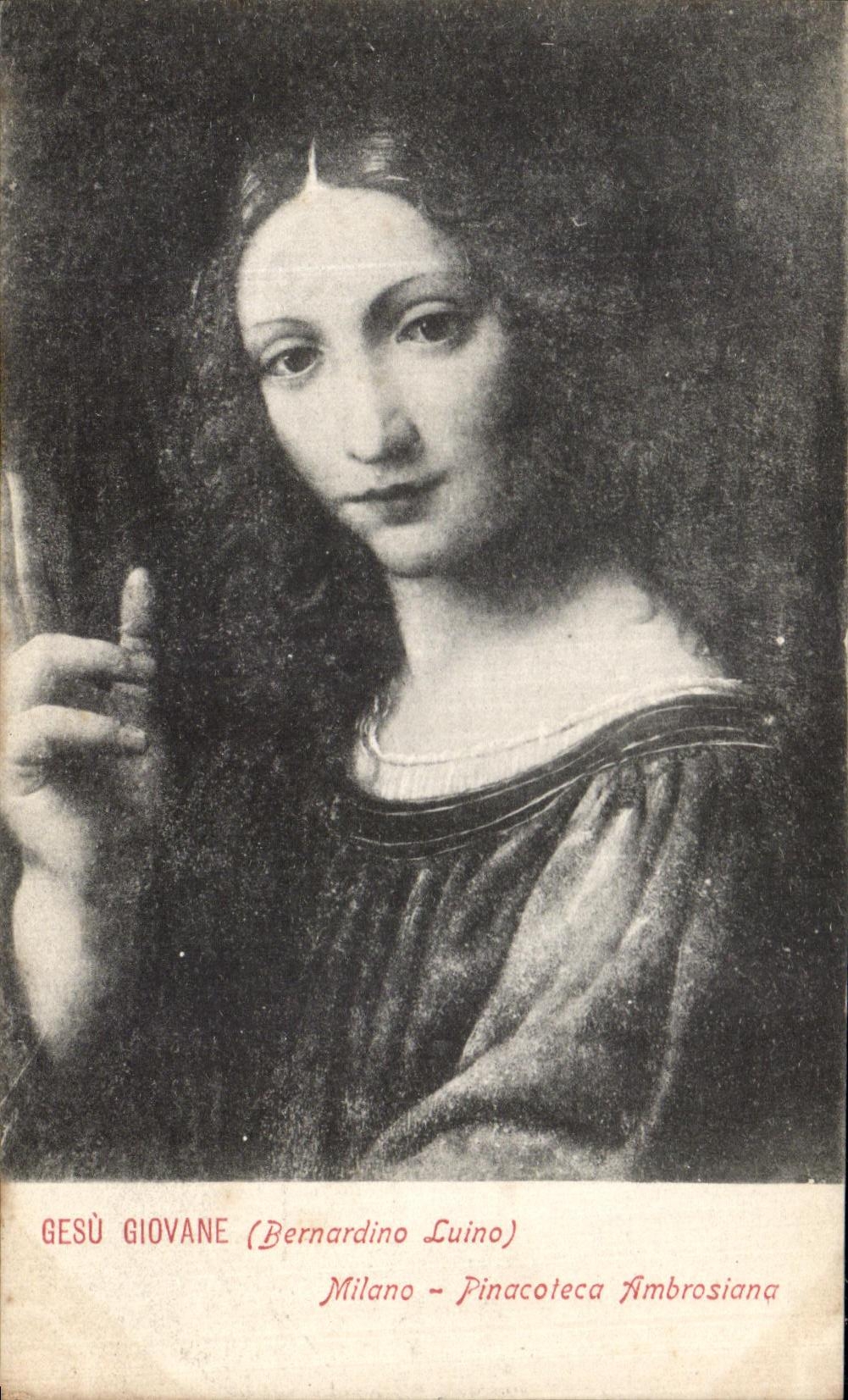CPA Gesu Giovane Milano Pinacoteca Ambrosiana Bernardino Luino