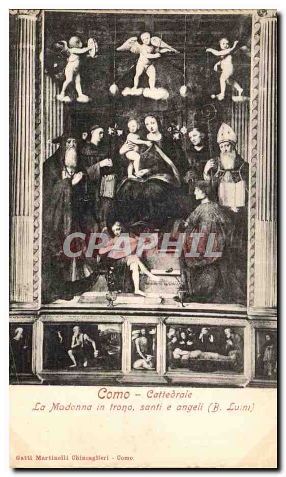 CPA Como Cattedrale La Modonna in trono santi e angeli