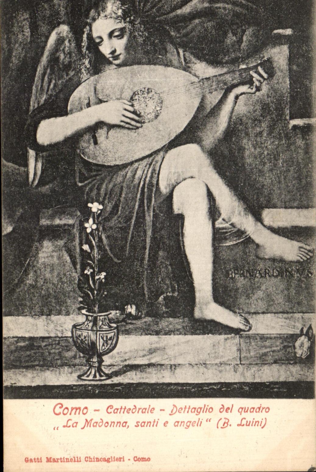 CPA Como Cattedrale Dettaglio del Quadro La Madonna Santi e Angeli