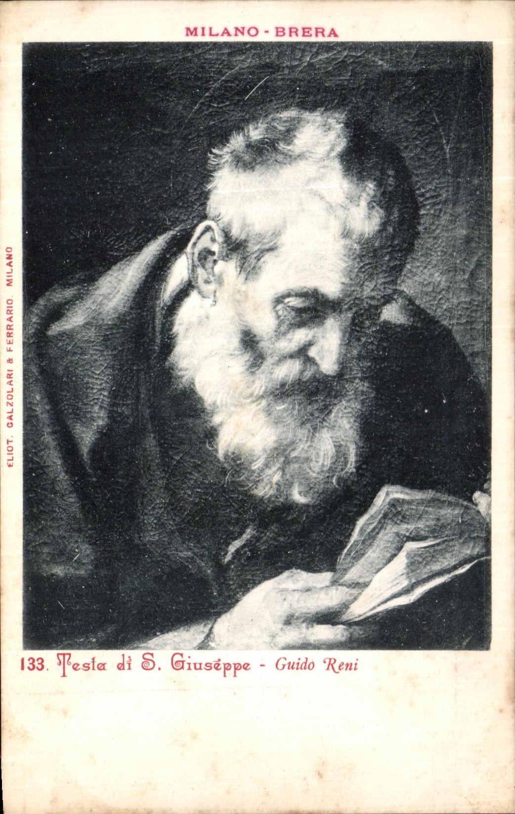 CPA Milano Brera Testa di S Giuseppe Guido Reni