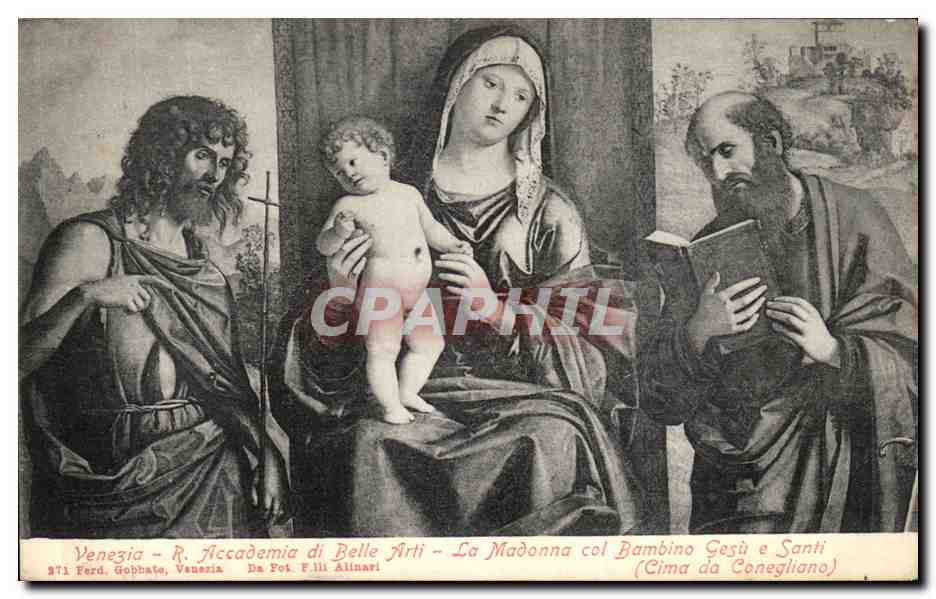 CPA Venezia R Accade nia ai Belle Arti La Madonna col Bambino