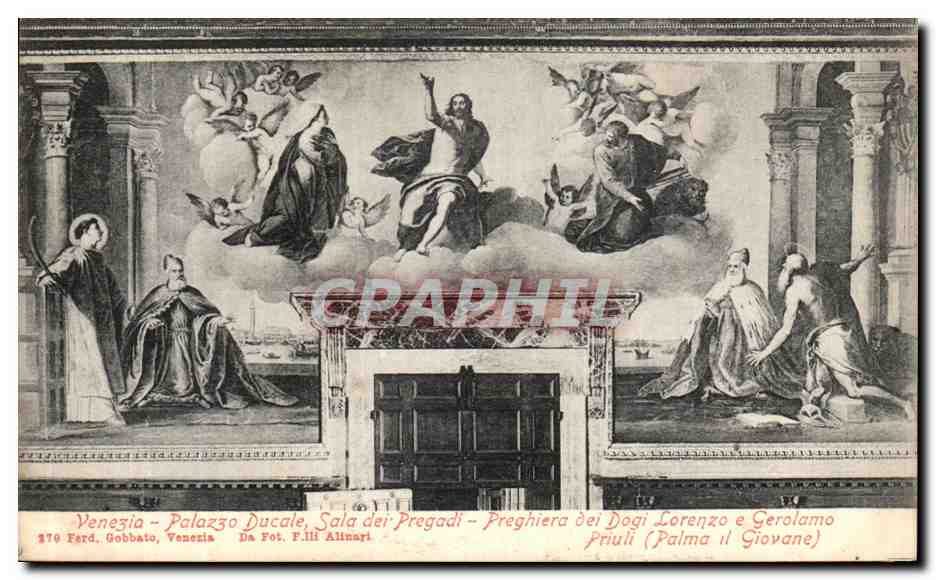 CPA Venezia Palazzo Ducale Sala dei pregadi preghiera
