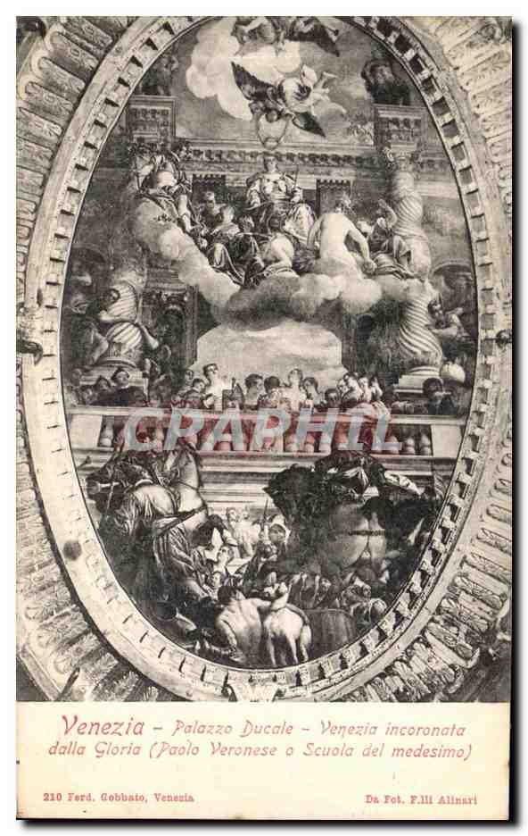 CPA Venezia palazzo Ducale Venezia incoronata dalla Gloria Veronese