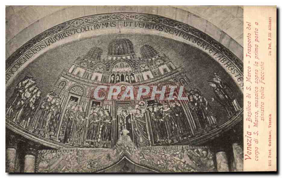 CPA Venezia Basilica di Marco Transporto del corpo di S Marco 