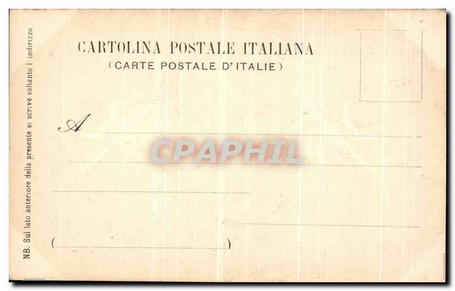 CPA Venezia Accademia di Belle Arti La Cleca Fortuna allegoria — Rückseite