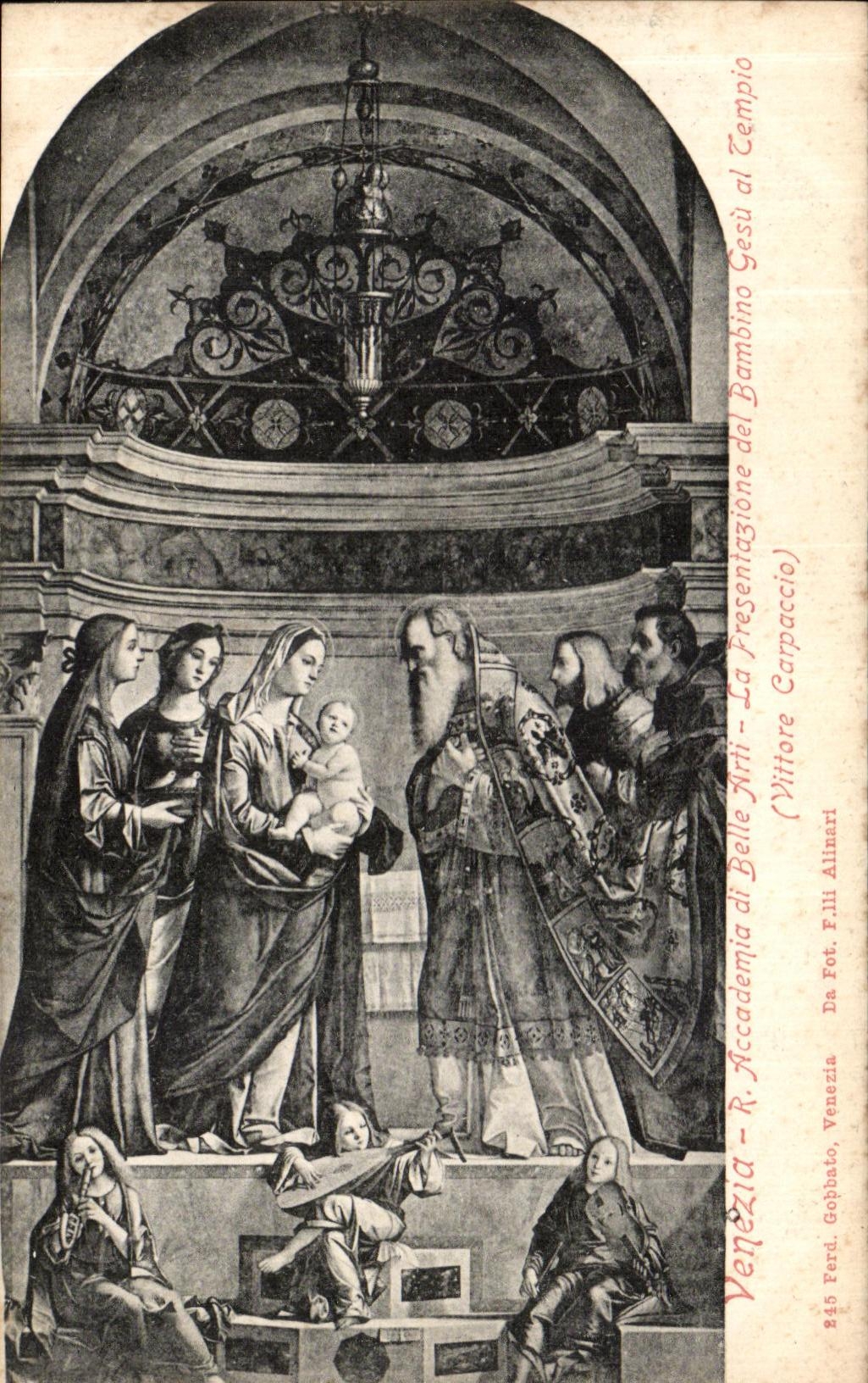 CPA Venezia Accademia di Belle Arti Detteglio del Quadro la presentazione del Bambion