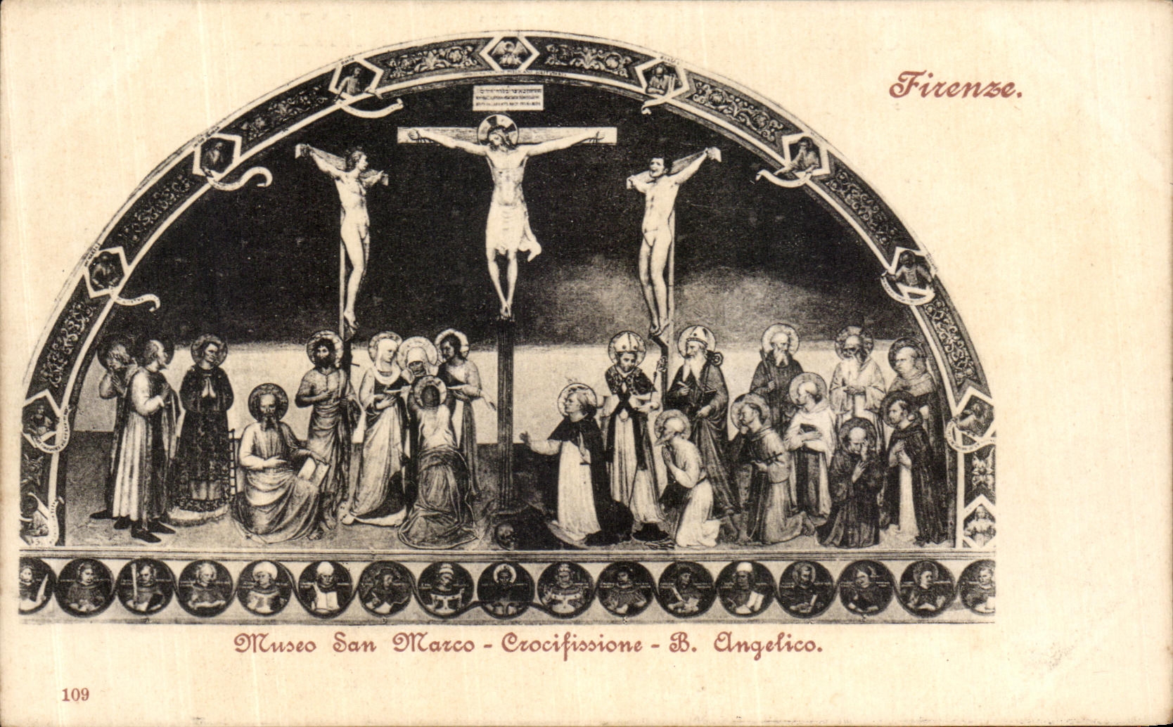CPA Firenze Museo San Marco Crocifissione B Angelico