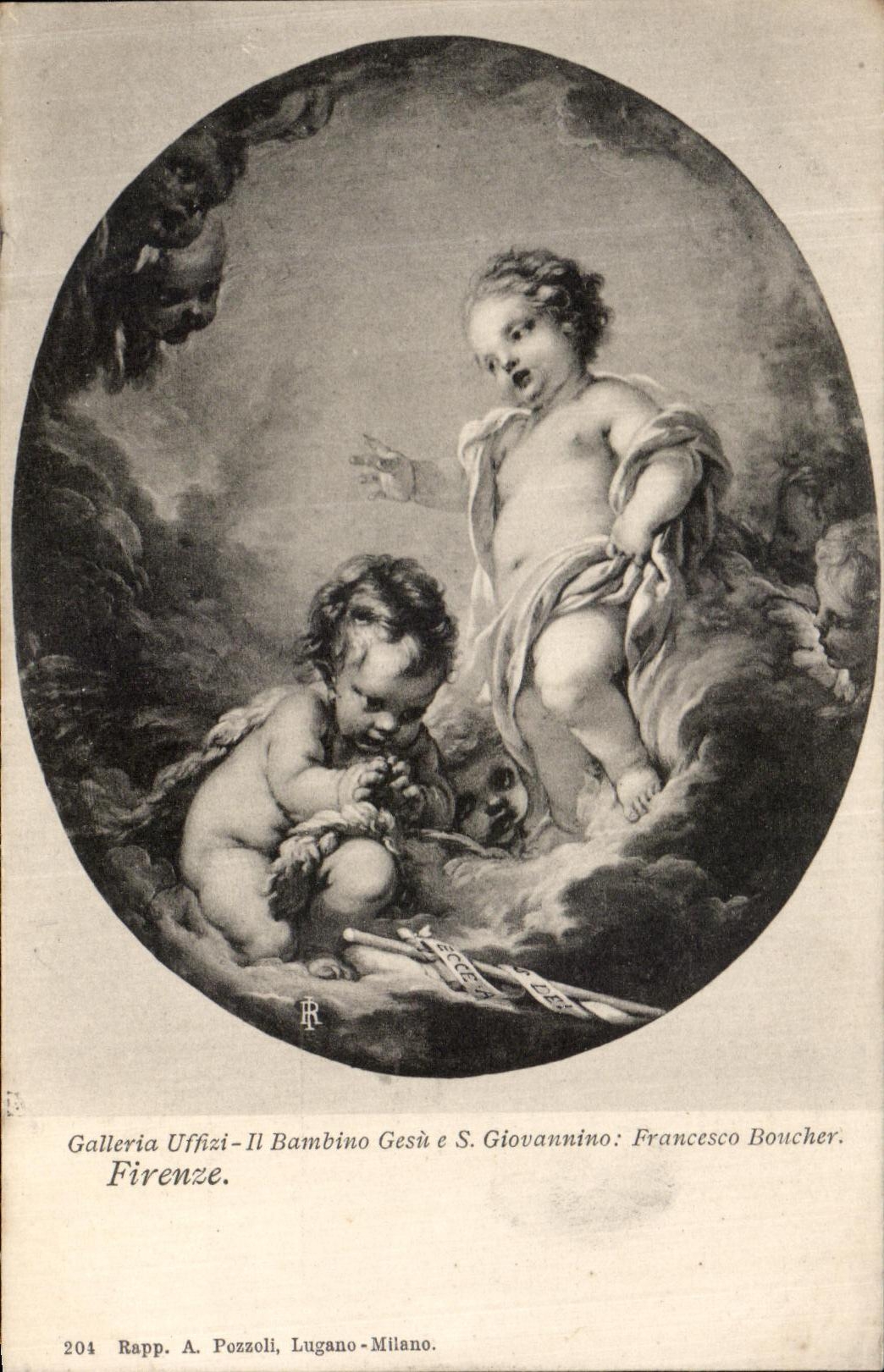CPA Firenze Galleria Uffizi Bambino Gesu S Giovannino Francesco Boucher 