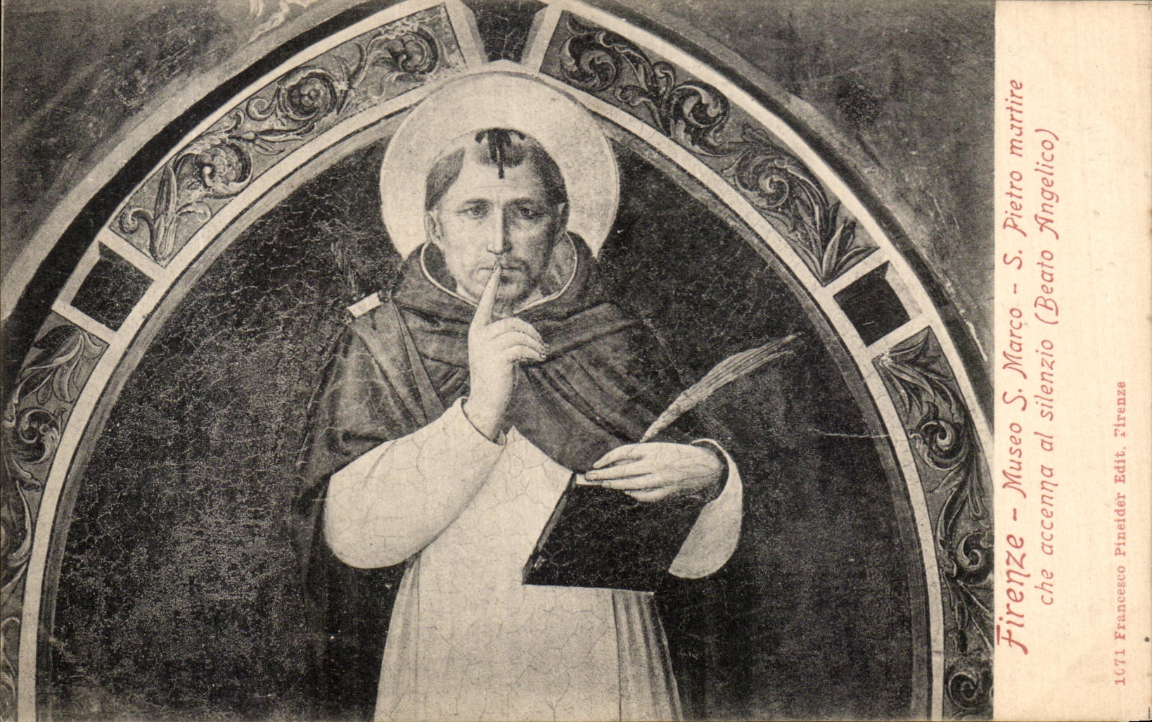 CPA Firenze Musee S Marco S Pietro S Pietro martire che accenna al silenzio