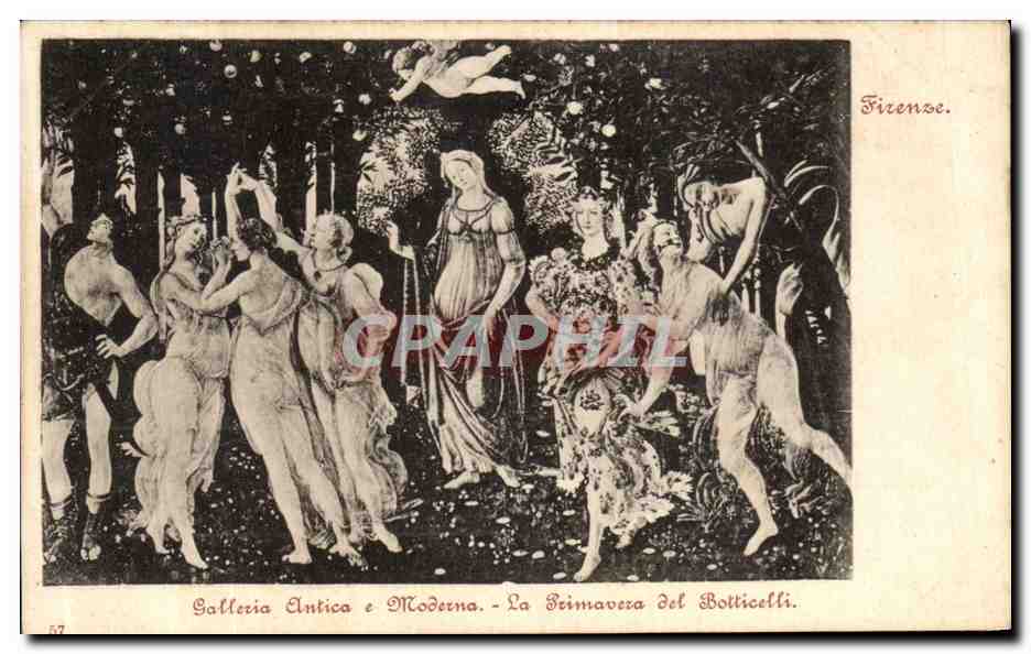 CPA Firenze Galleria Antica e Moderna La Primavera del Botticelli