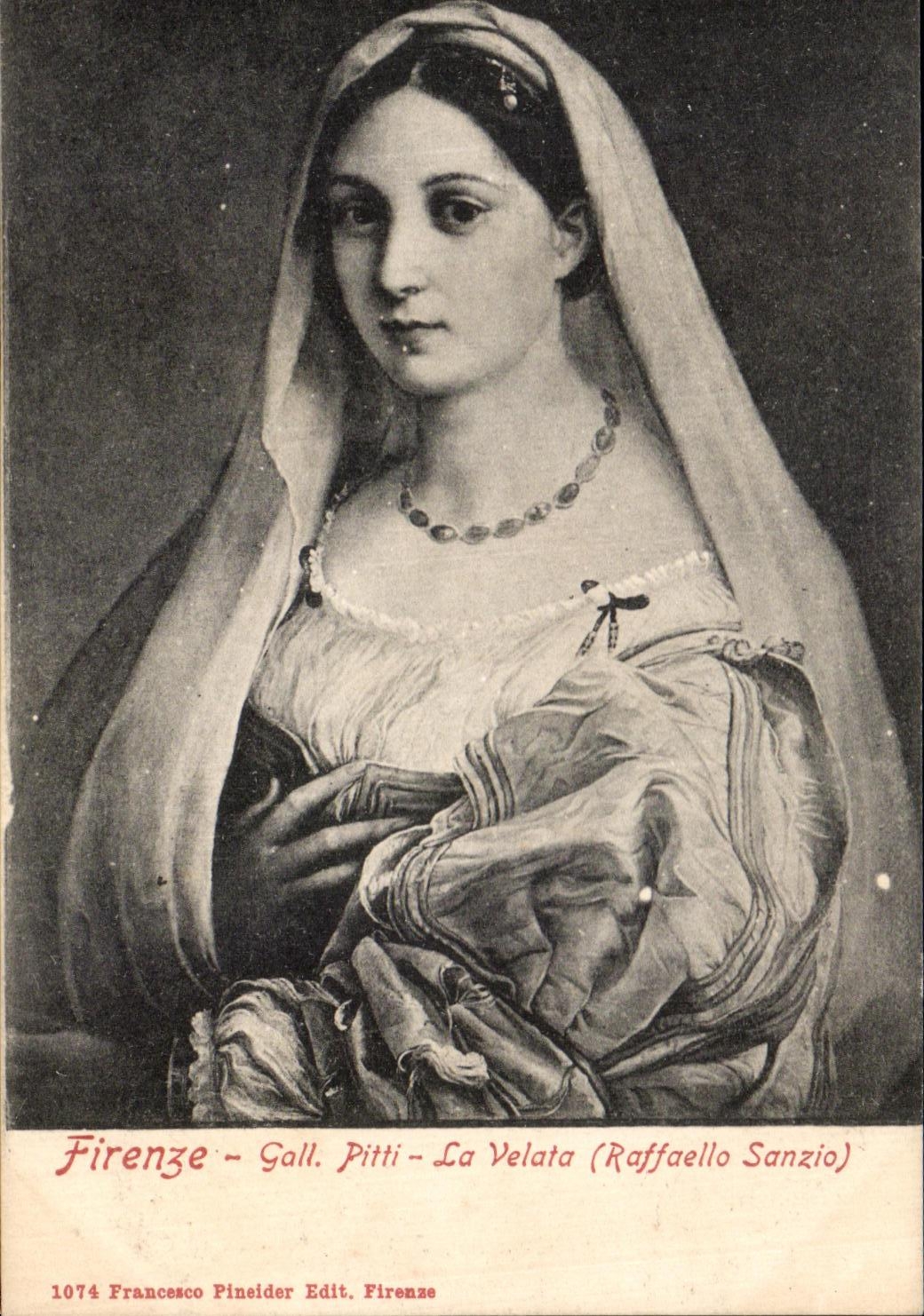 CPA Firenze Gall Pitti La Velata Raffaello sanzio