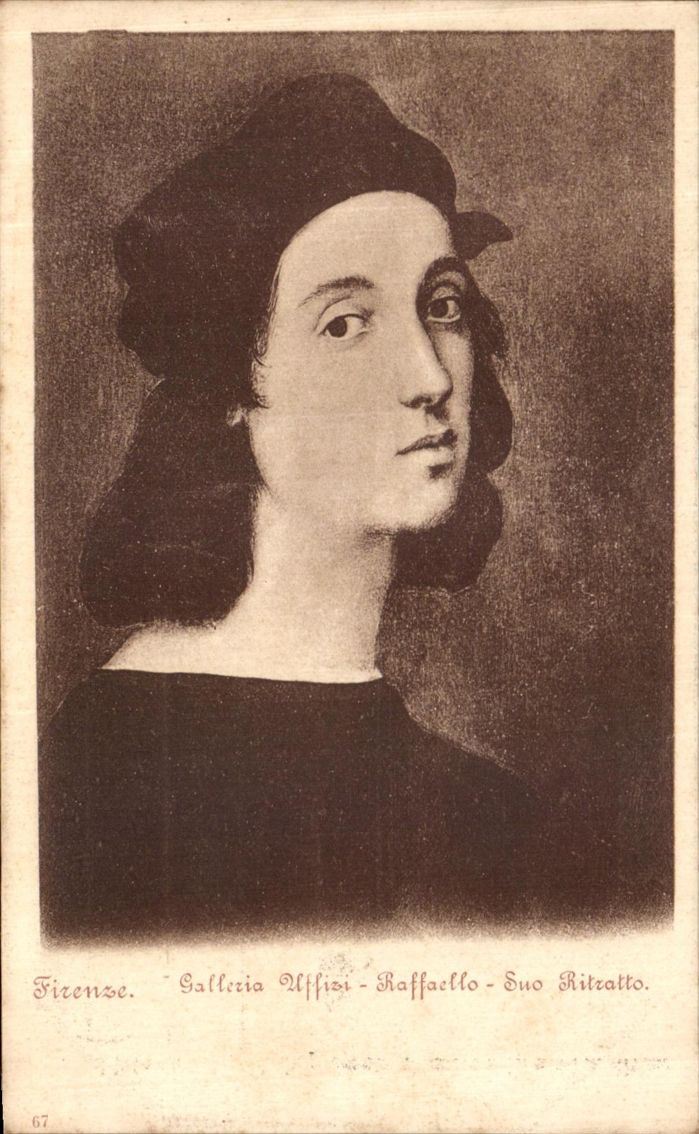 CPA Firenze Galleria Uffizi Raffaello Duo Ritratto