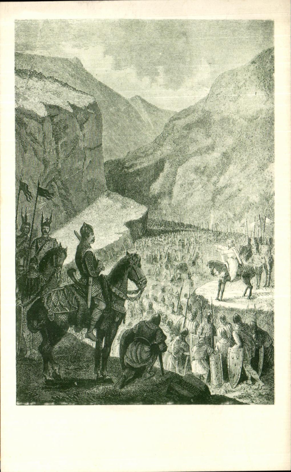 CPA Roncesvalles El Arzobispo Turpin bendice los ejercitos de Carlo Magno en su paso por el Pirineo